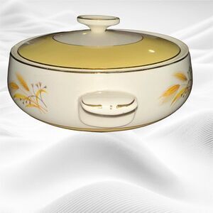 Vintage Golden‎ Wheat Homer Laughlin Casserole Vegetable Bowl With Lid